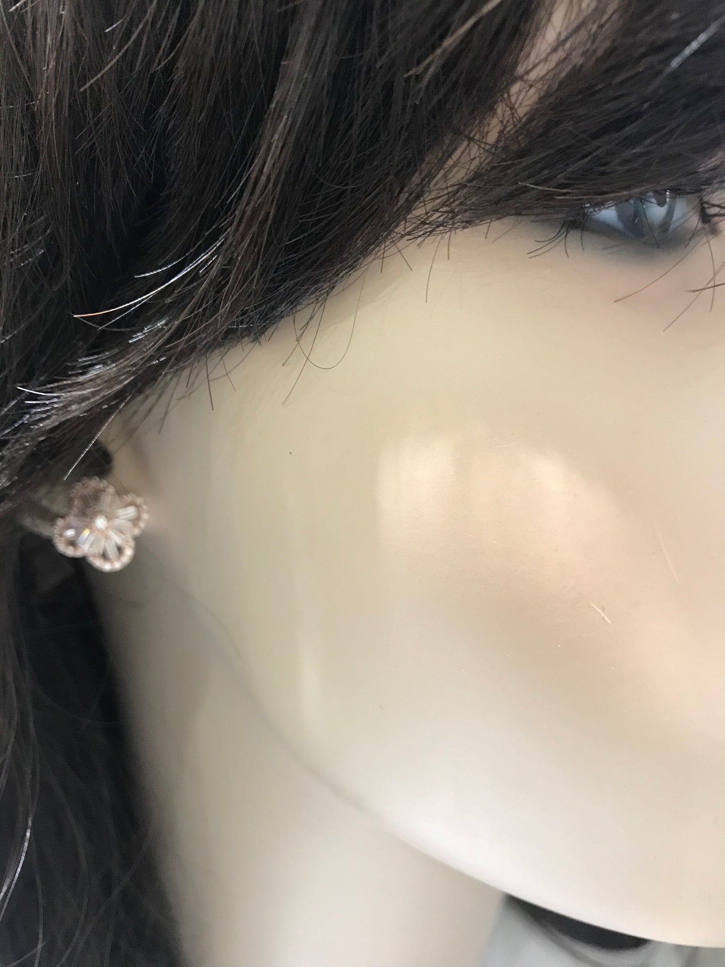 Sterling Silver Rose Gold Plated Clover Stud - HK Jewels