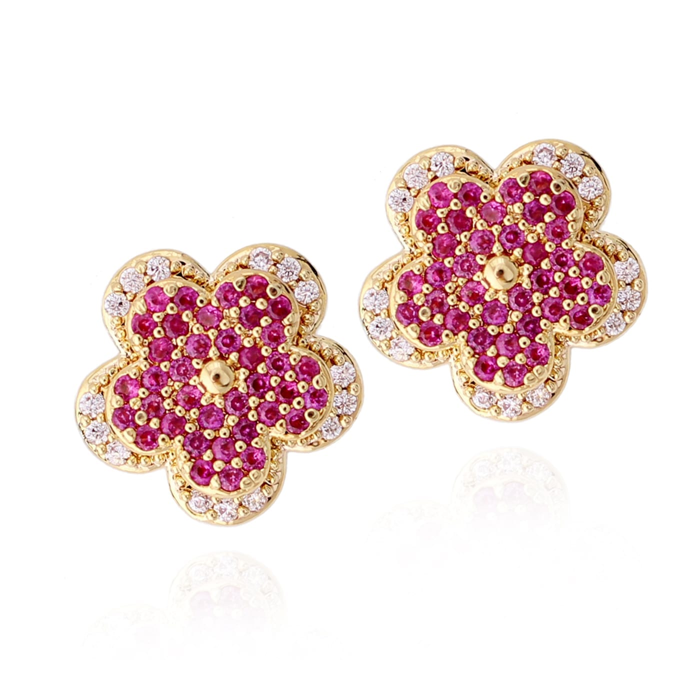 Surgical Steel Two Layered Flower Studs - HK Jewels