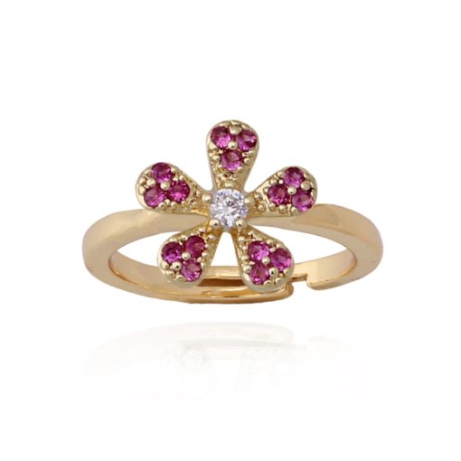 Pink Baby CZ Flower Ring - HK Jewels