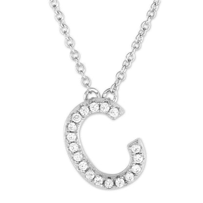 Sterling Silver "C" Necklace - HK Jewels