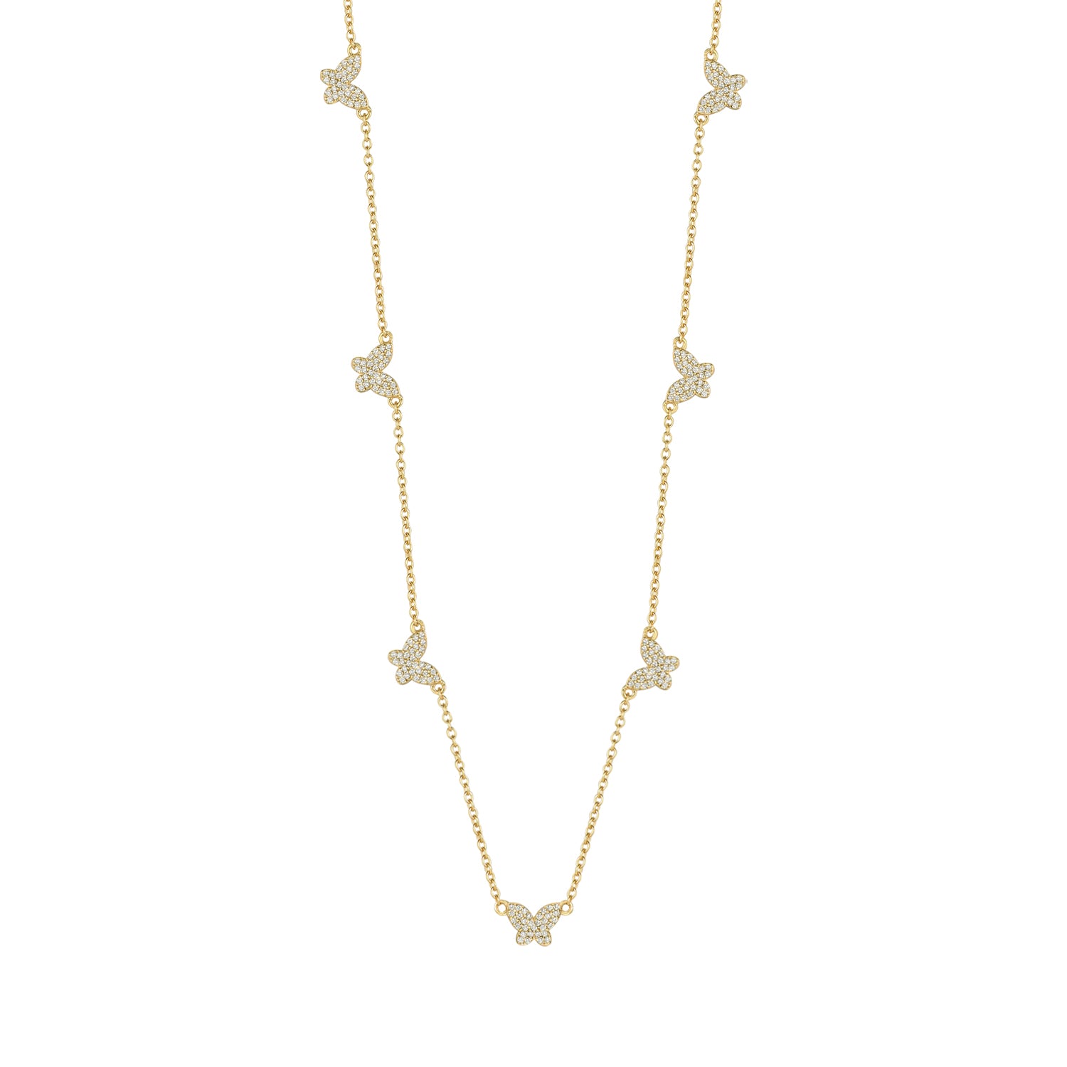 Gold-plated Beautiful Butterfly Charm Necklace | HK Jewels - HK Jewels