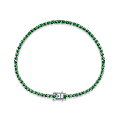 Sterling Silver Colorful Tennis Bracelet - HK Jewels