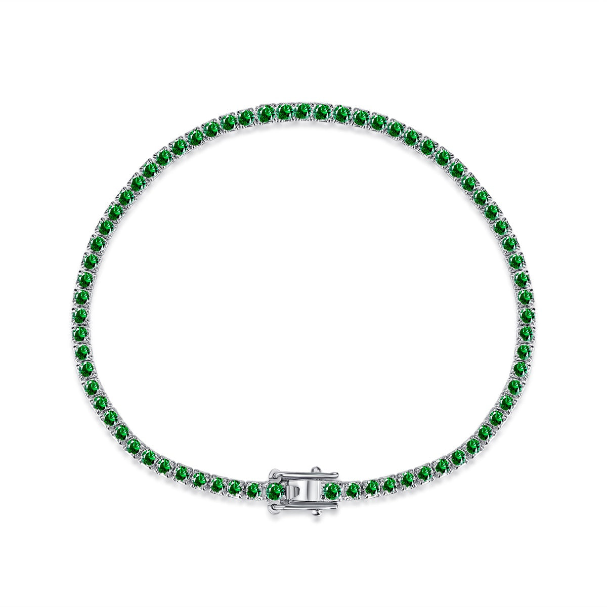 Sterling Silver Colorful Tennis Bracelet - HK Jewels