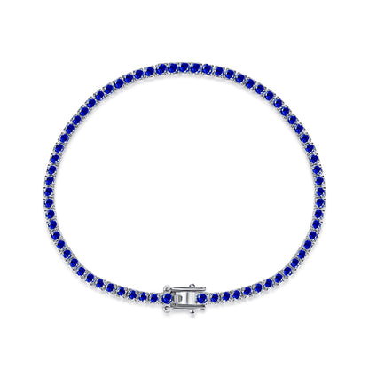 Sterling Silver Colorful Tennis Bracelet - HK Jewels