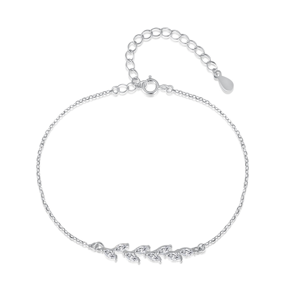 Sterling Silver Adjustable Floral Bracelet - HK Jewels
