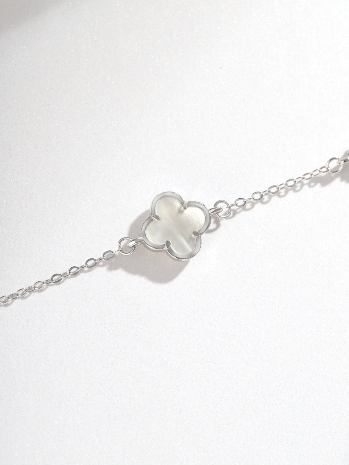 Sterling Silver Adjustable Four Sections Mother of Pearl Bracelet - HK Jewels