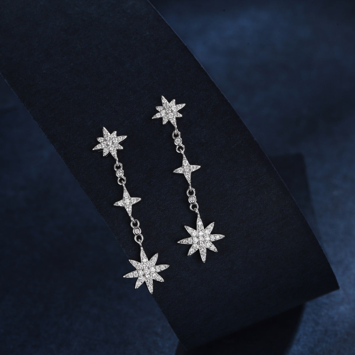 Sterling Silver Starburst Post Earrings - HK Jewels