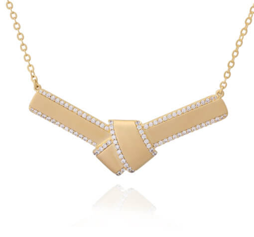 Matte Knot Bar Necklace - HK Jewels