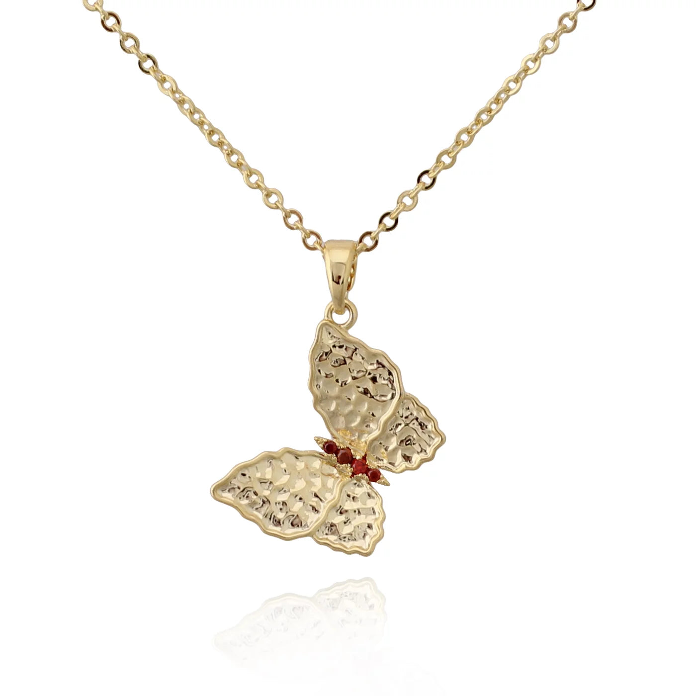 Hammered Butterfly Pendant - HK Jewels