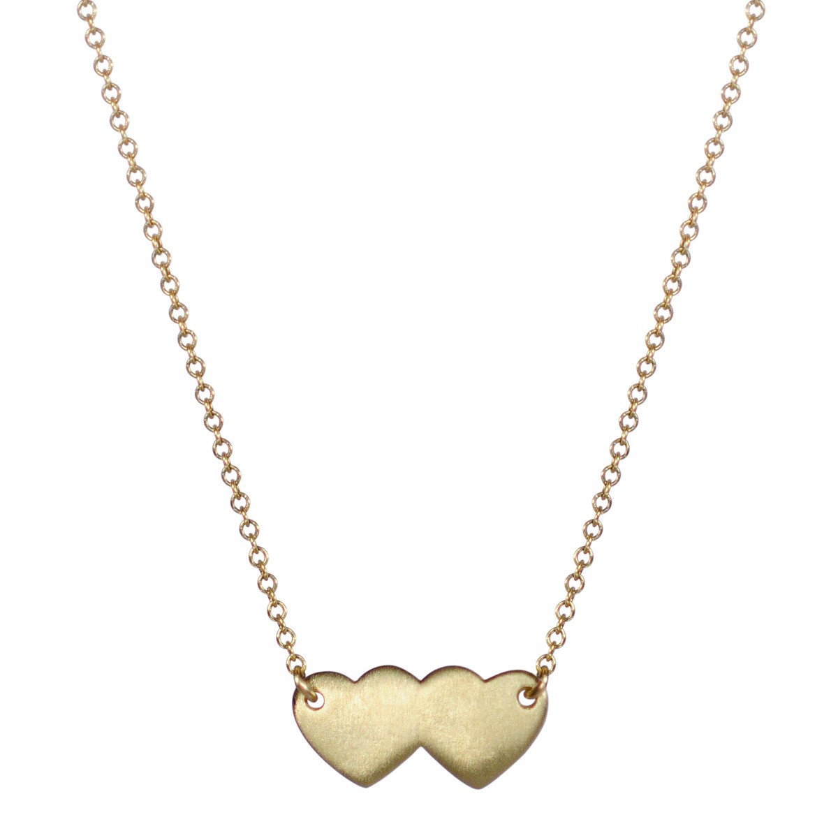 Gold Filled Double Heart Children's Necklace - HK Jewels