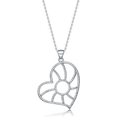 Sterling Silver Heart Pendant - HK Jewels