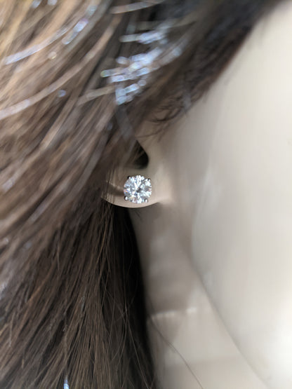 14K Gold Clarity Enhanced Diamond Stud Earrings - HK Jewels