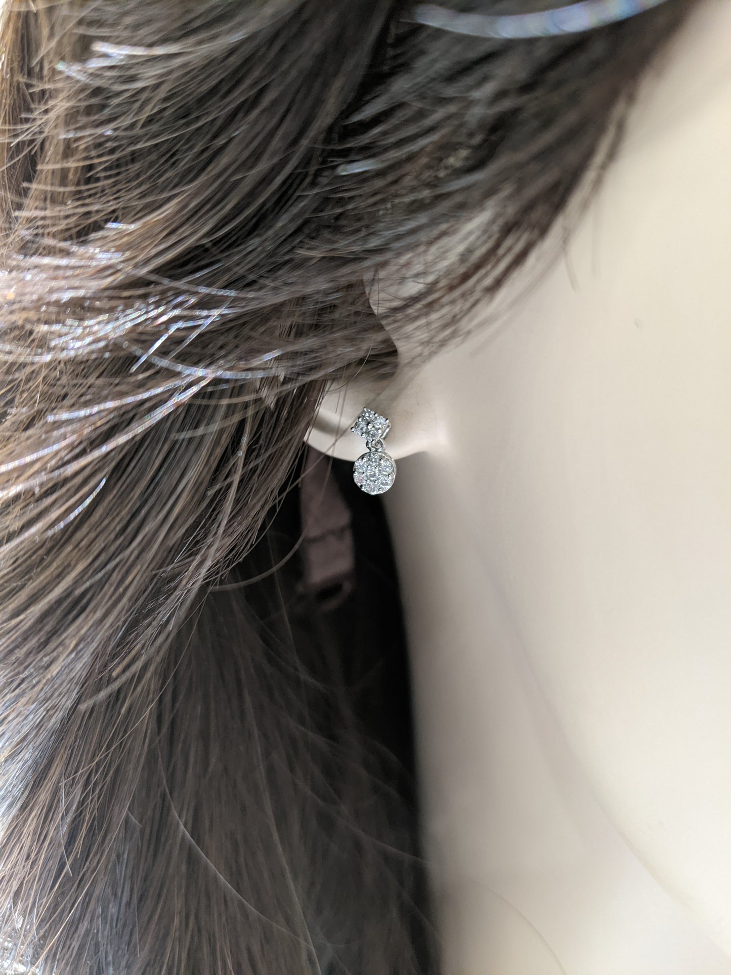 10K Gold And Diamond Small Hanging Earring - HK Jewels