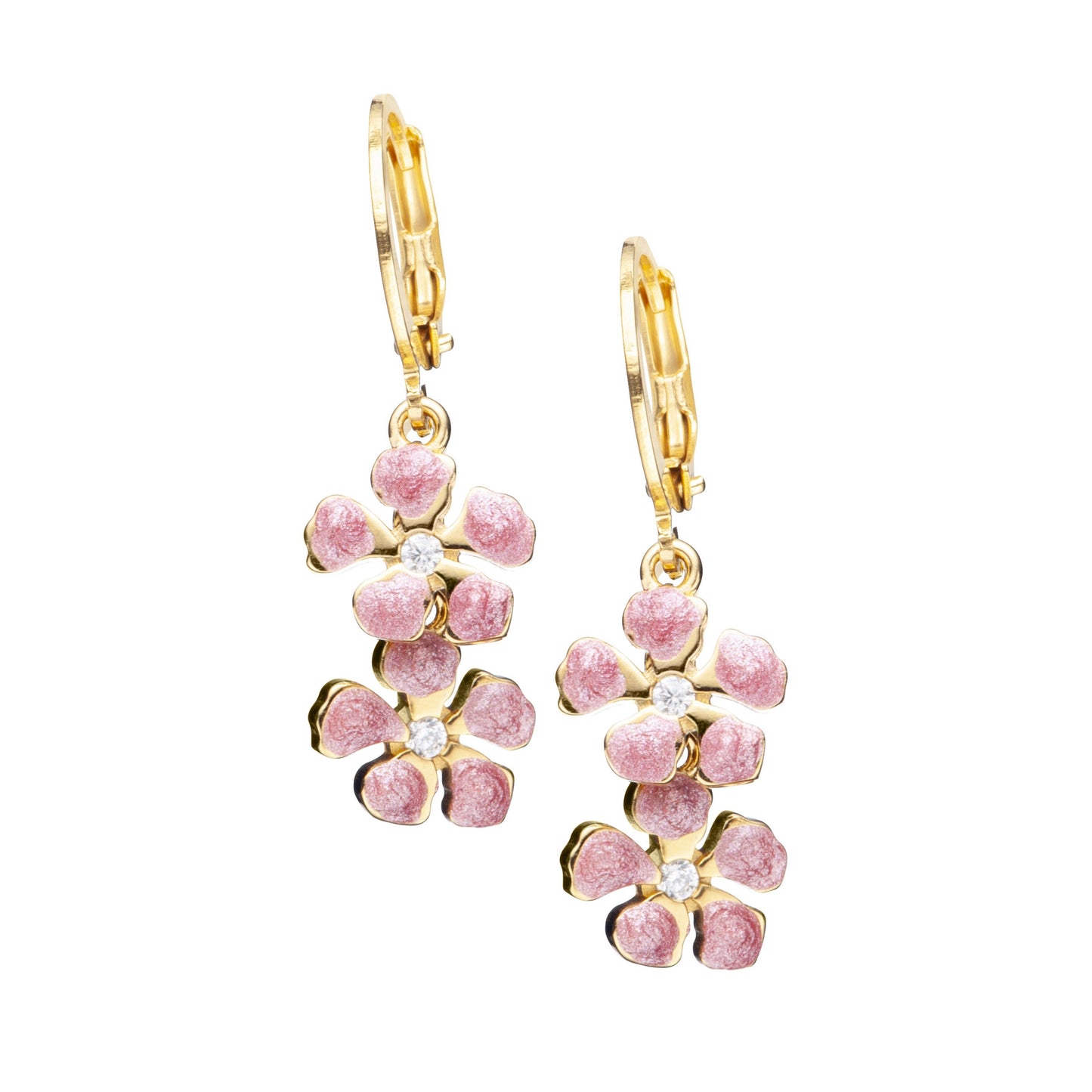 Surgical Steel Double Flower Earring - HK Jewels
