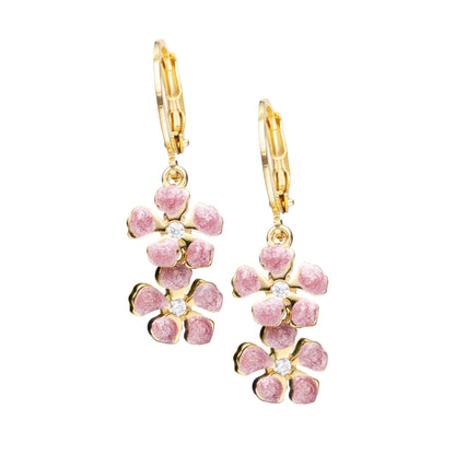 Surgical Steel Double Flower Earring - HK Jewels