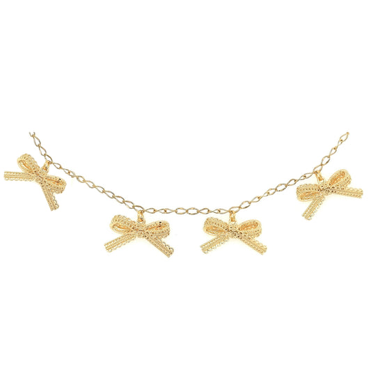 Large Bow Charm Bracelet - HK Jewels