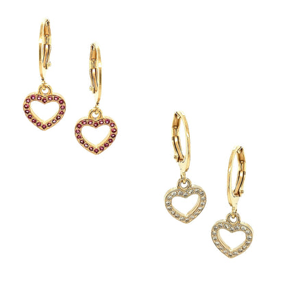 Surgical Steel Small Open CZ Heart Earring - HK Jewels