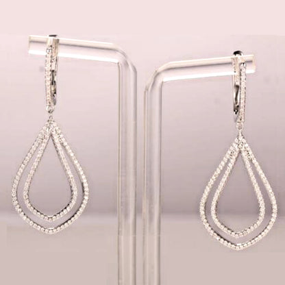 Sterling Silver Double Flame Earrings - HK Jewels
