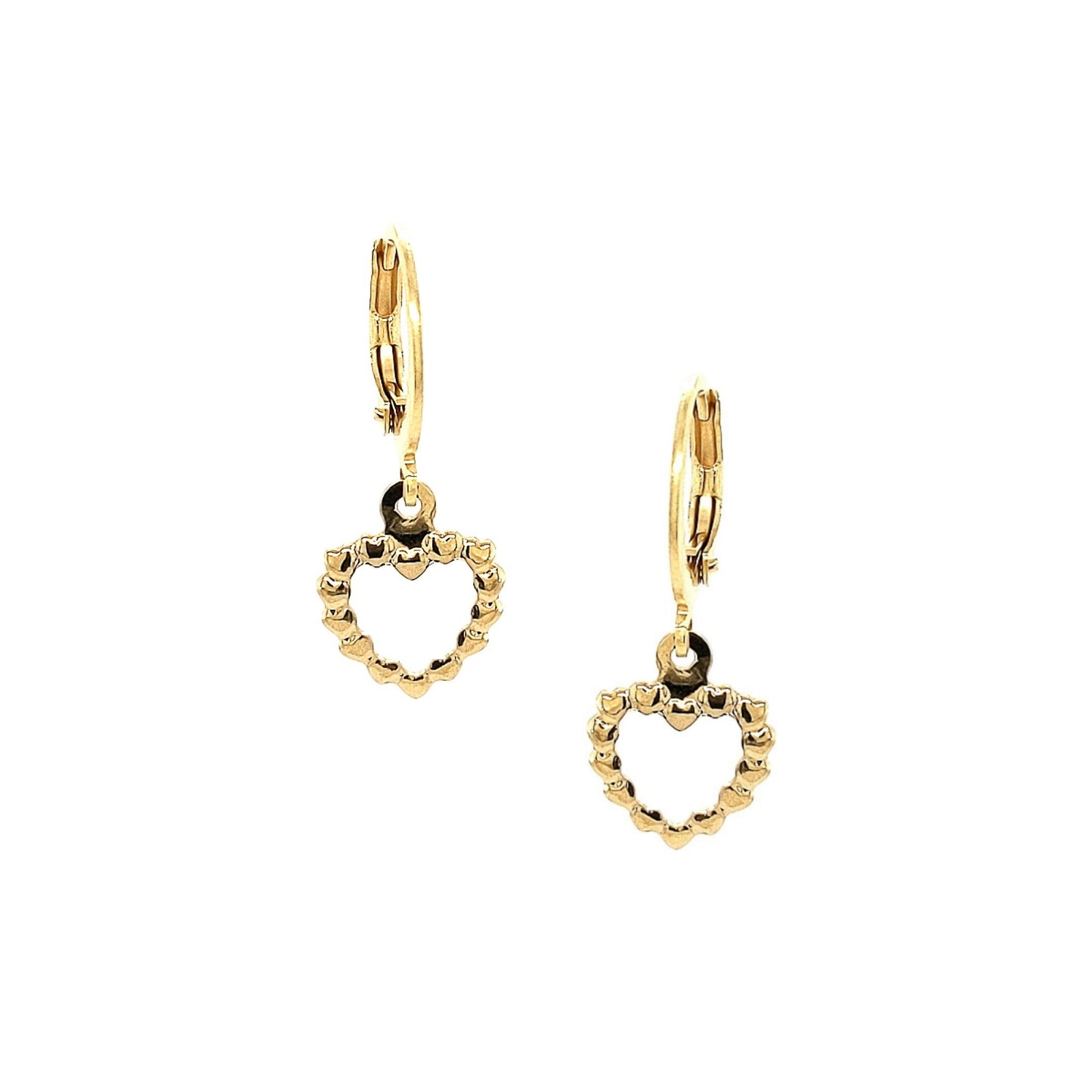 Surgical Steel Open Design Heart Earrings - HK Jewels