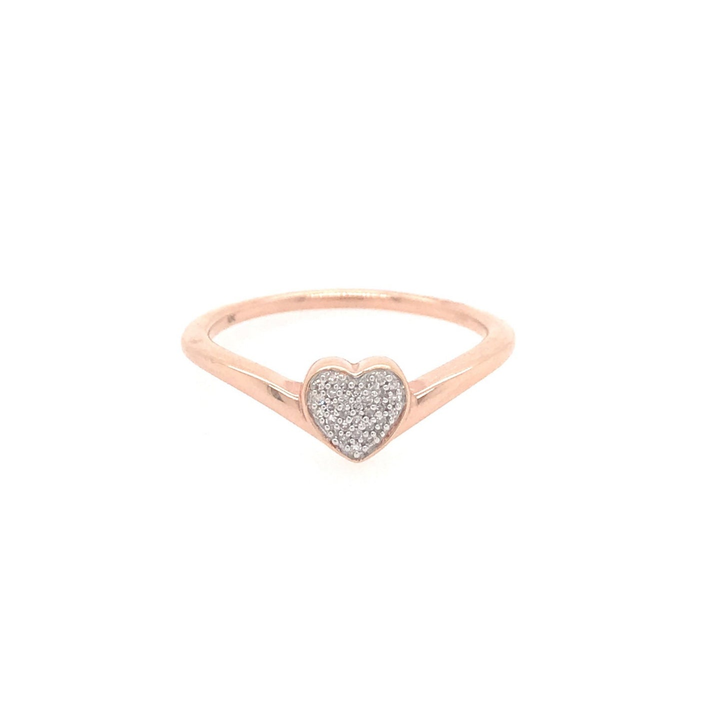 10k Rose Gold Small Heart Ring - HK Jewels