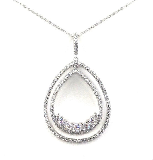 Sterling Silver Teardrop Pendant - HK Jewels