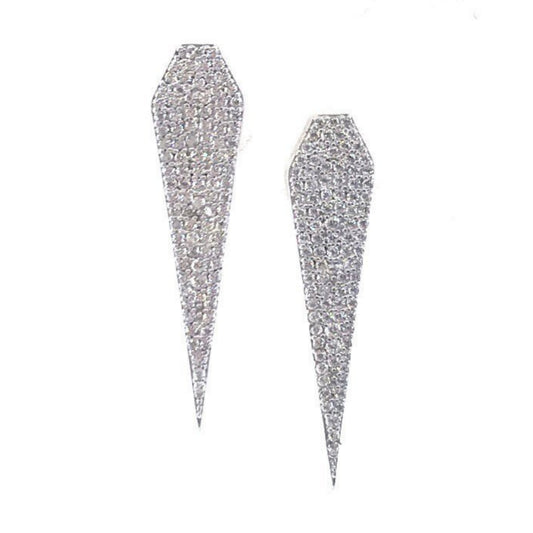 Sterling Silver Spike Stud Earrings - HK Jewels