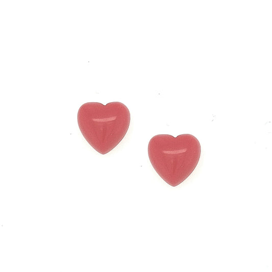 Surgical Steel Red Heart Stud Earring - HK Jewels