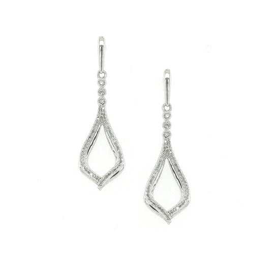10k Teardrop Diamond Earring - HK Jewels