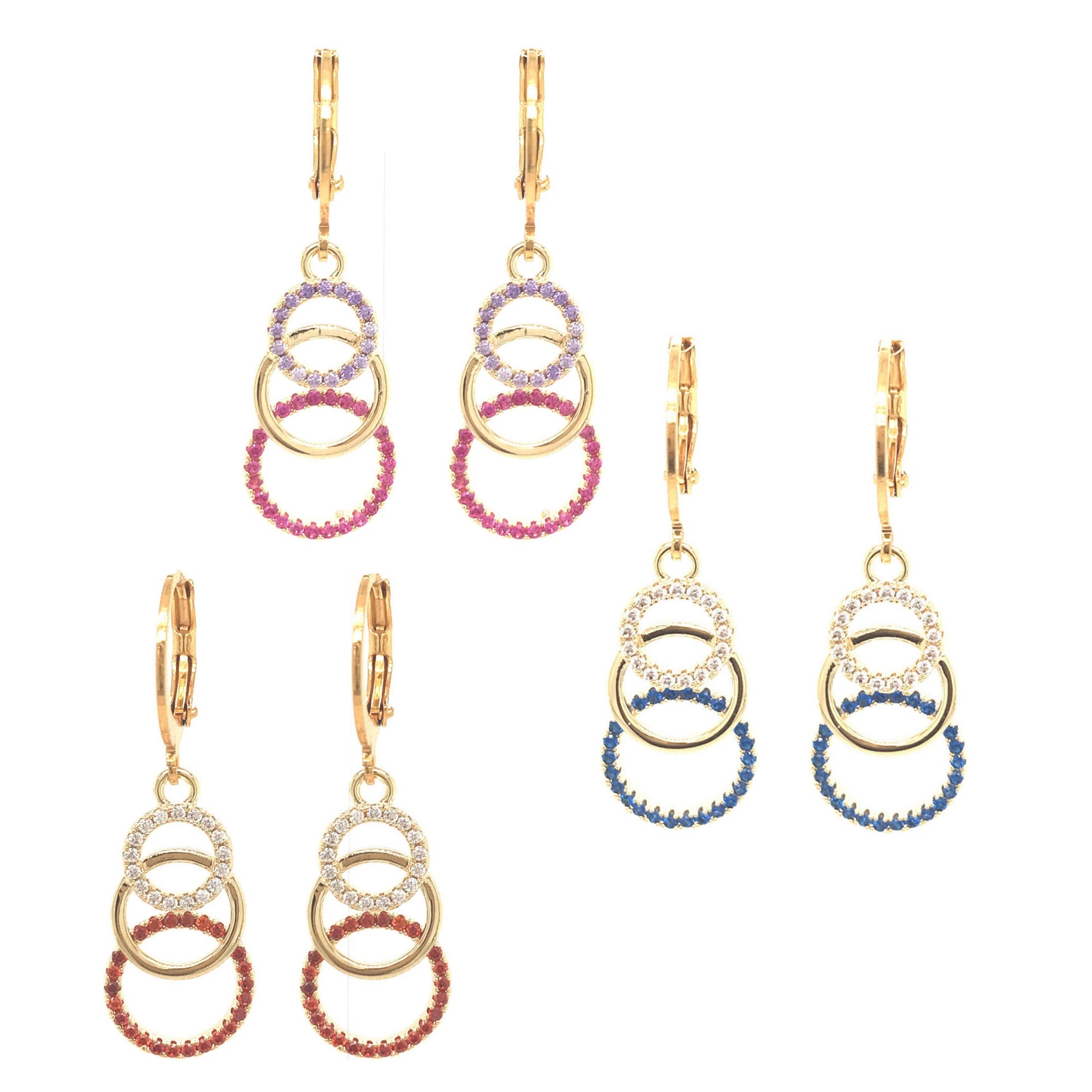 Surgical Steel Three Circle Earring - HK Jewels