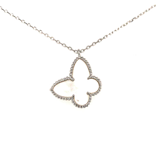 Sterling Silver Butterfly Necklace - HK Jewels
