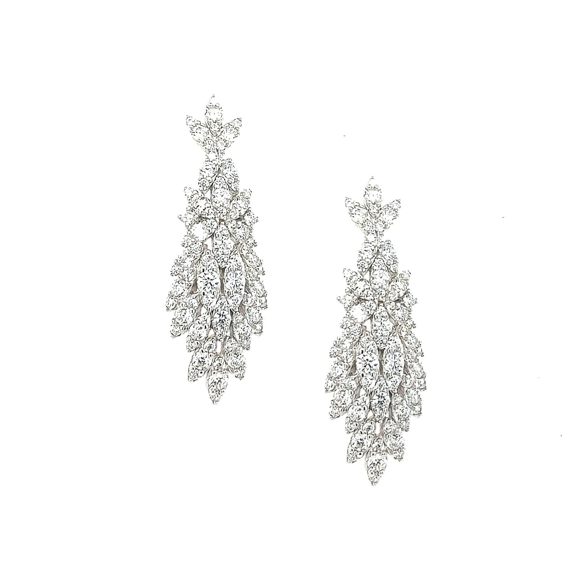 Sterling Silver Leaf Earrings - HK Jewels