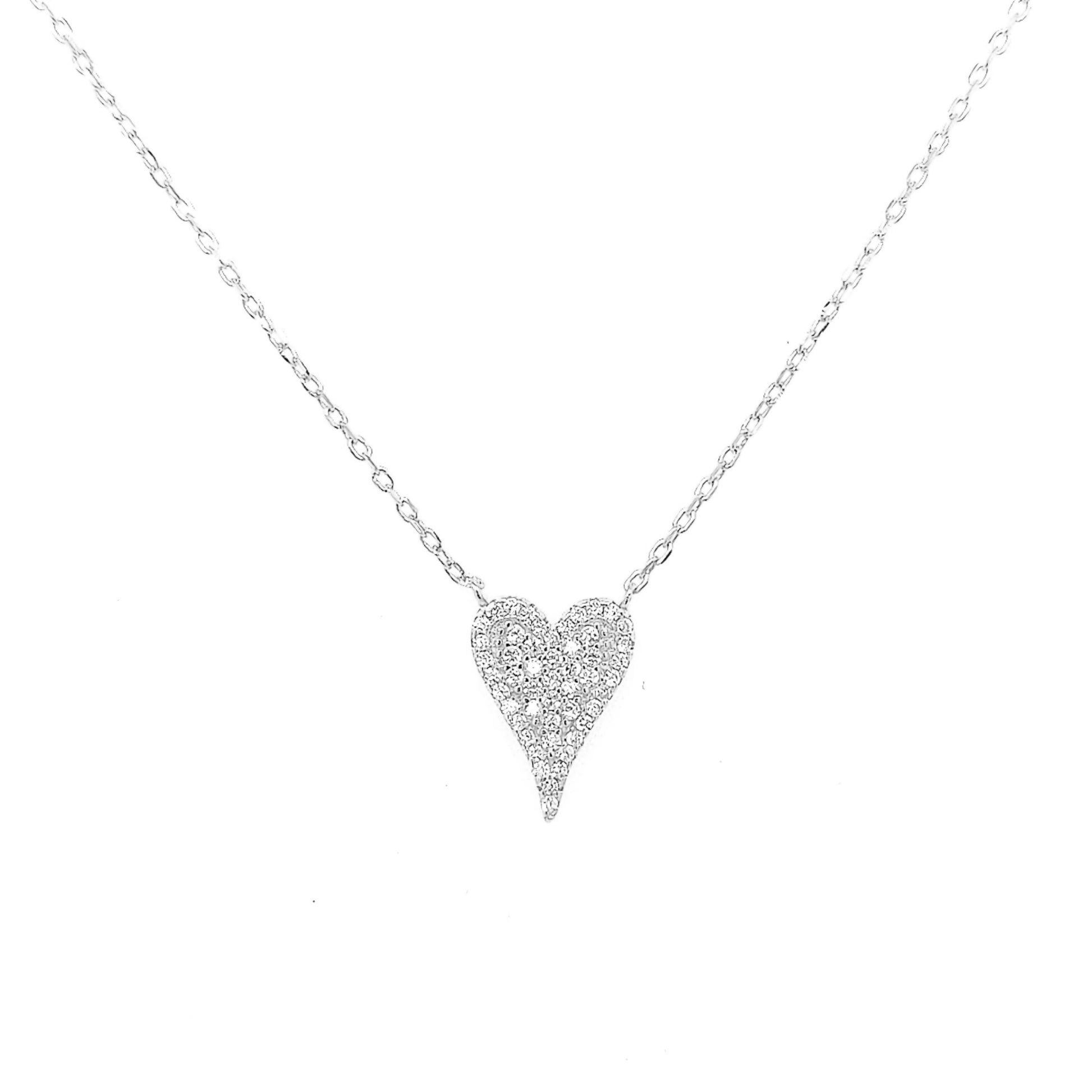 Sterling Silver MicroPavé Butterfly With CZs Necklace - HK Jewels