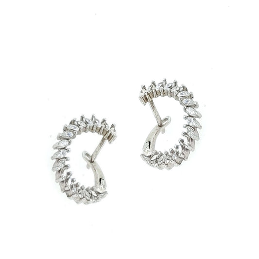 Sterling Silver CZ Earrings - HK Jewels