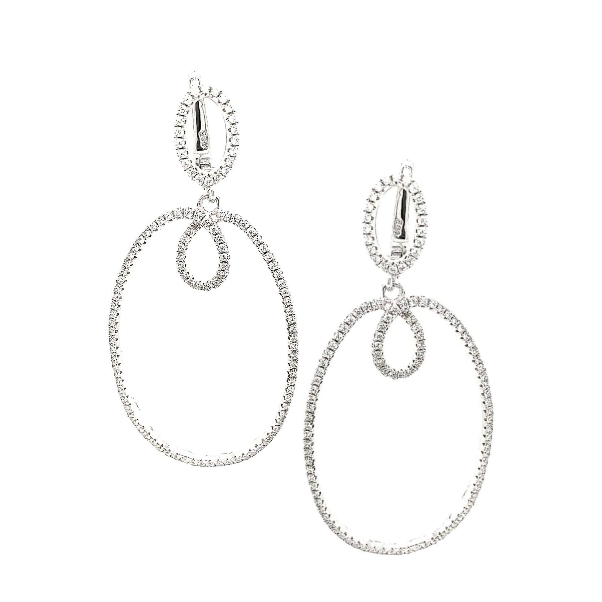 Sterling Silver Oval Earring - HK Jewels