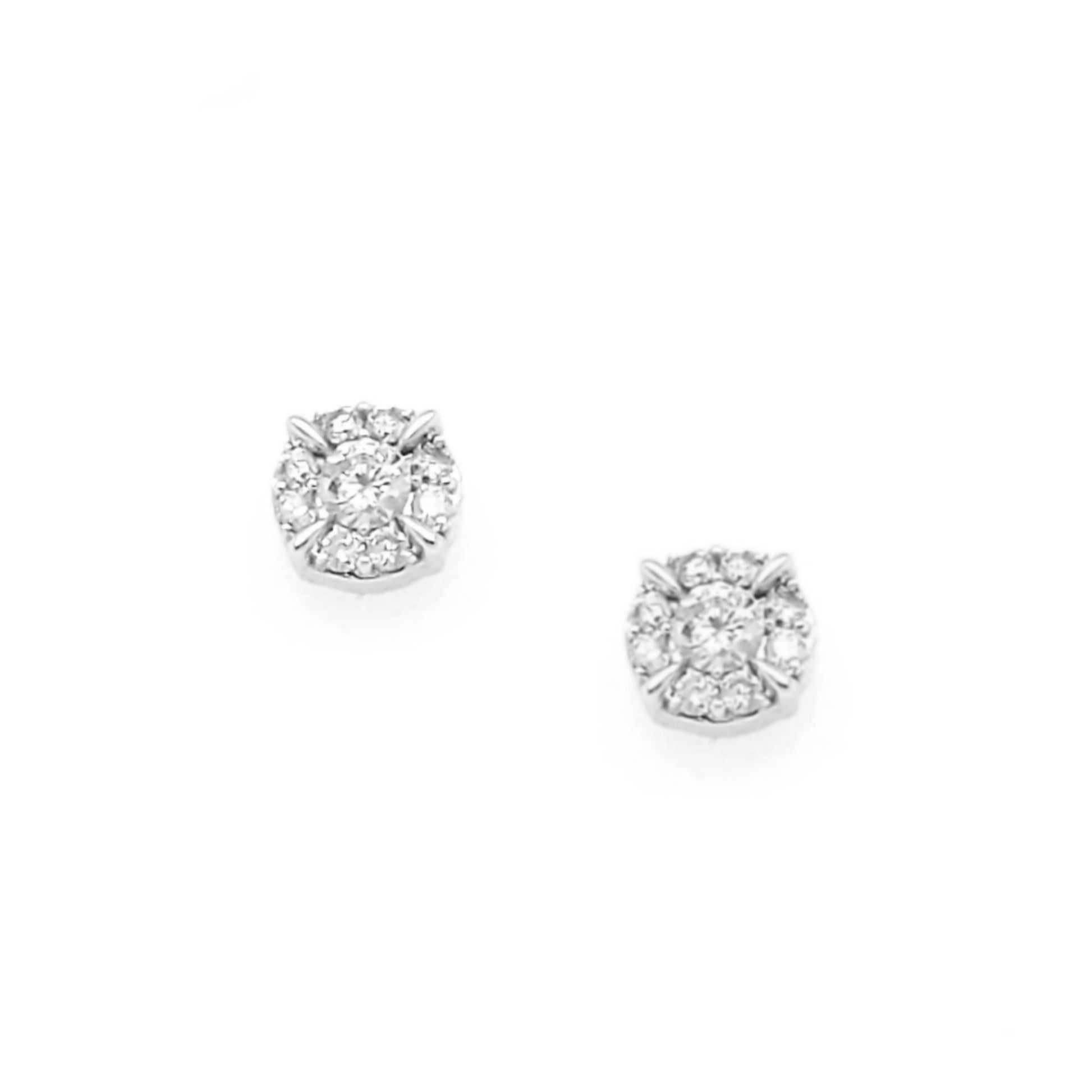 10K Gold Diamond Stud Earring - HK Jewels