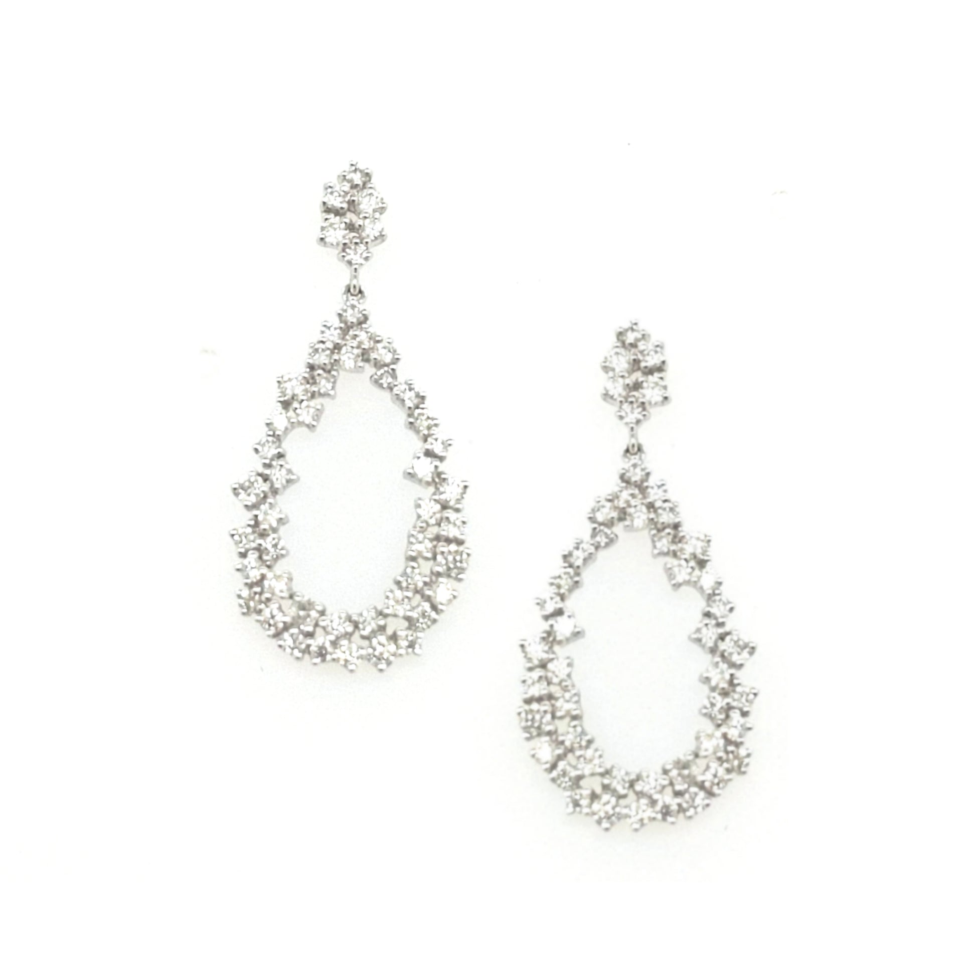 14K Gold And Diamond Teardrop Earrings - HK Jewels