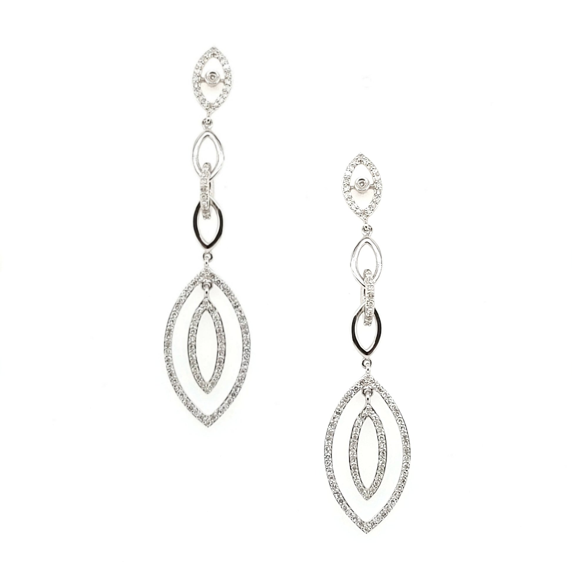 18K Gold And Diamond Teardrop  Earring - HK Jewels