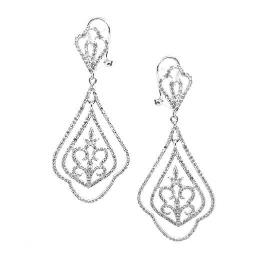 14K Gold And Diamond Hanging Earring - HK Jewels