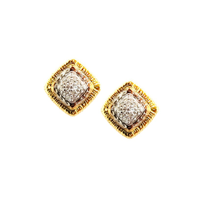 14K Gold And Diamond Stud earrings - HK Jewels