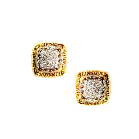 14K Gold And Diamond Stud earrings - HK Jewels