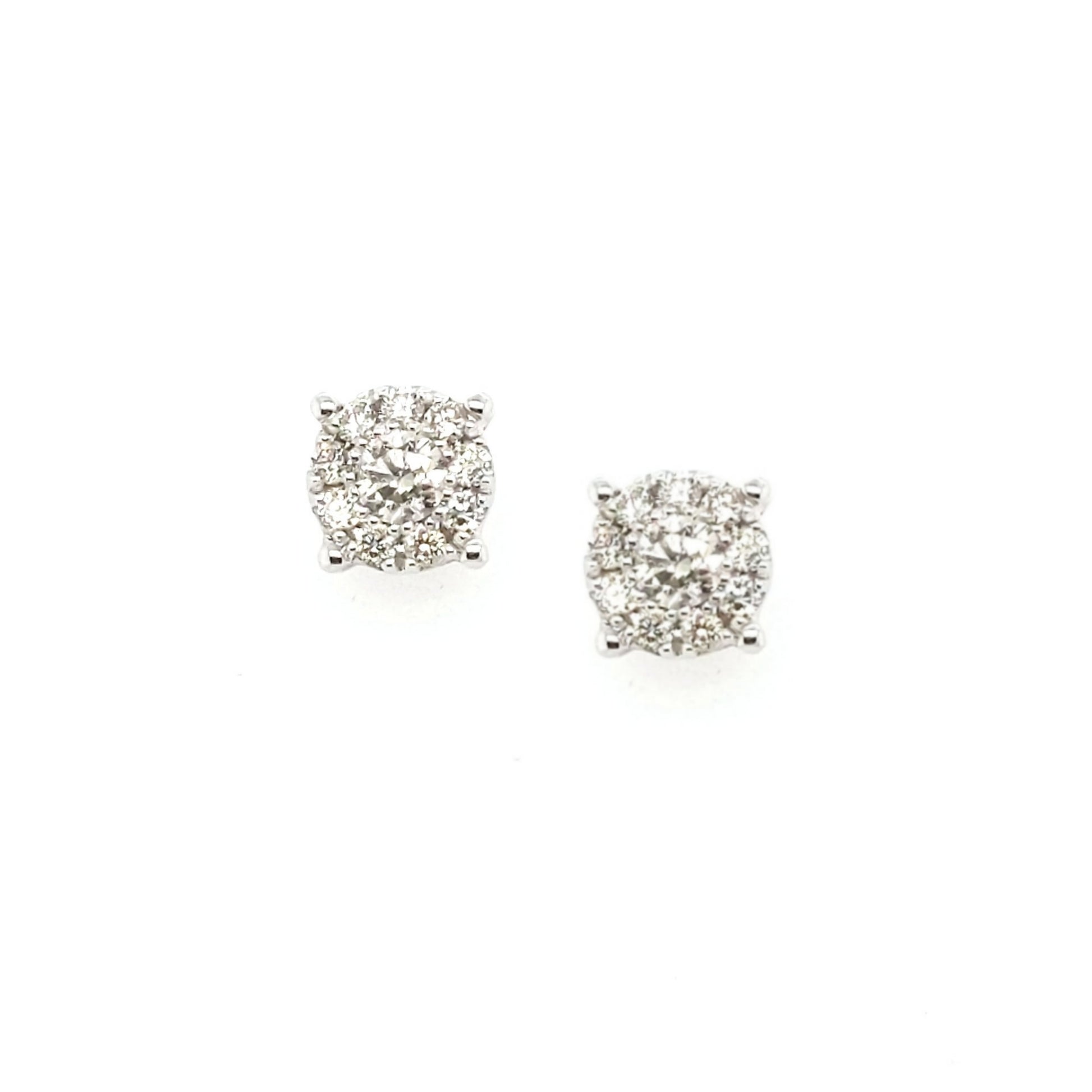 14K Gold And Diamond Stud Earrings - HK Jewels