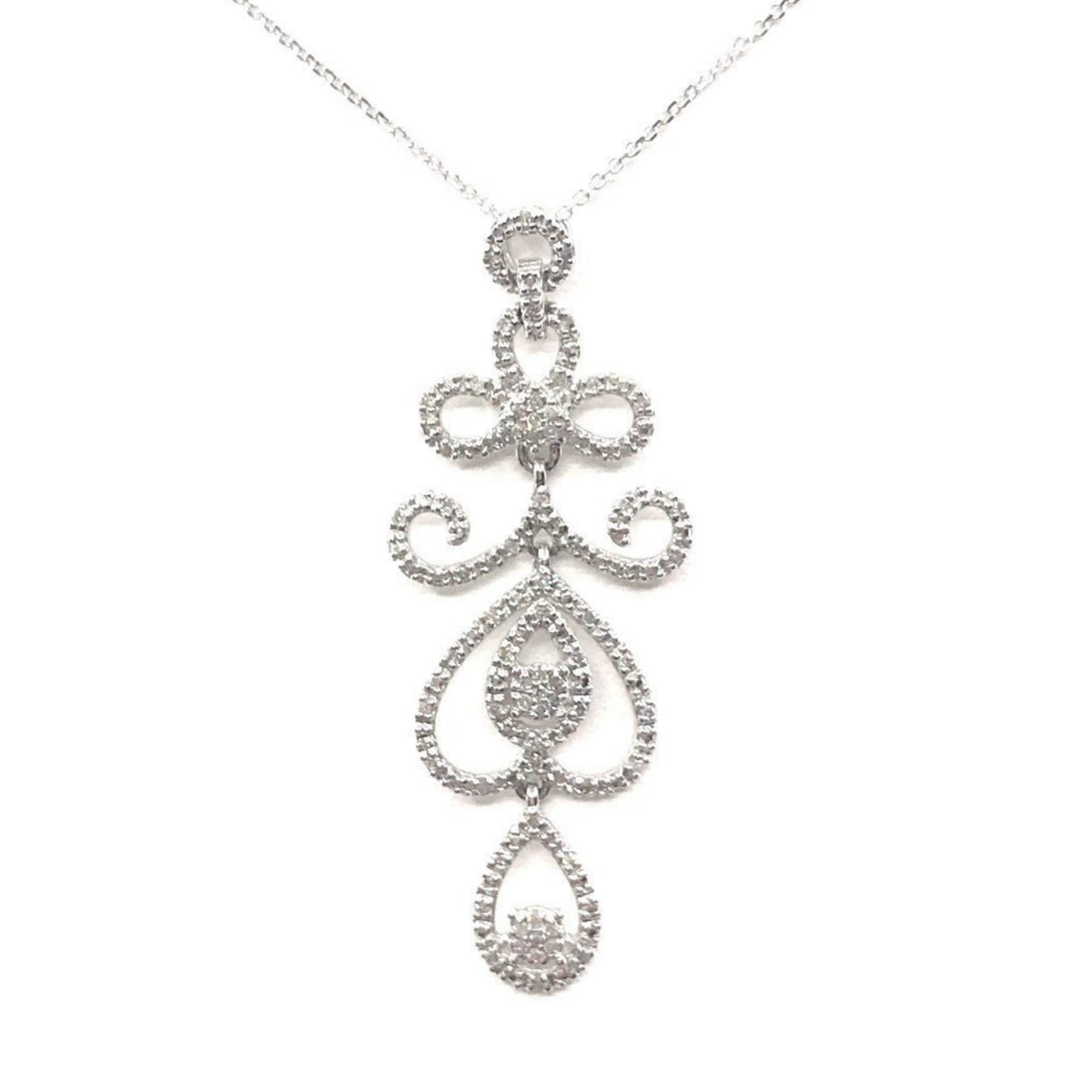 14K Gold And Diamond Pendant Necklace - HK Jewels