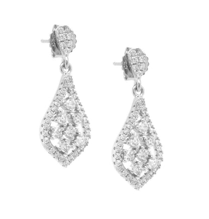 Sterling Silver Flame Earrings - HK Jewels