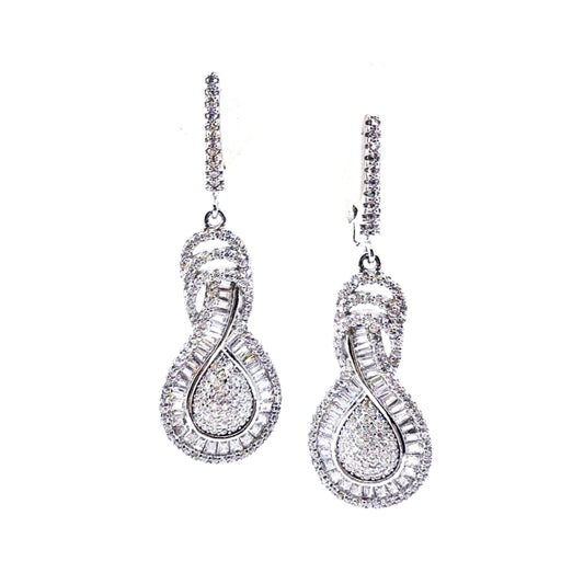 Sterling Silver Swirl Earrings - HK Jewels