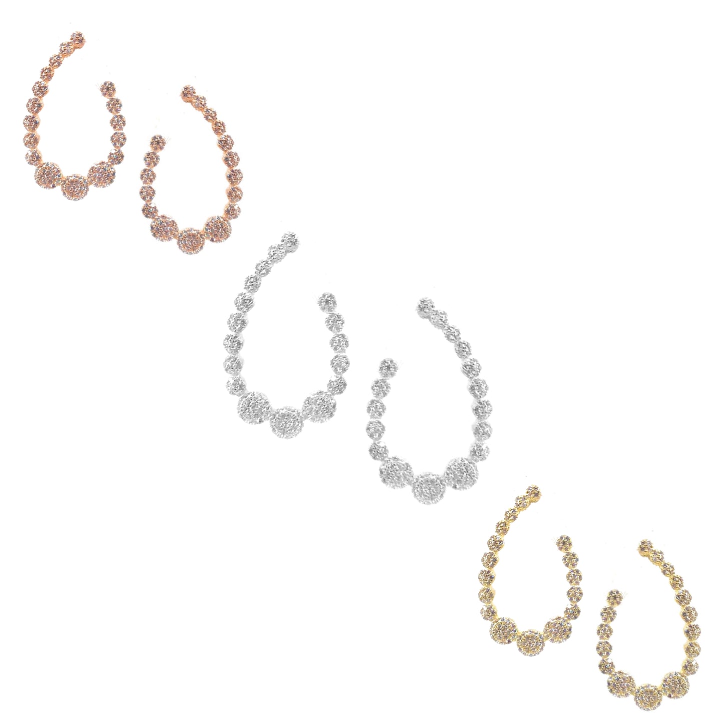 Sterling Silver Loop Earrings - HK Jewels