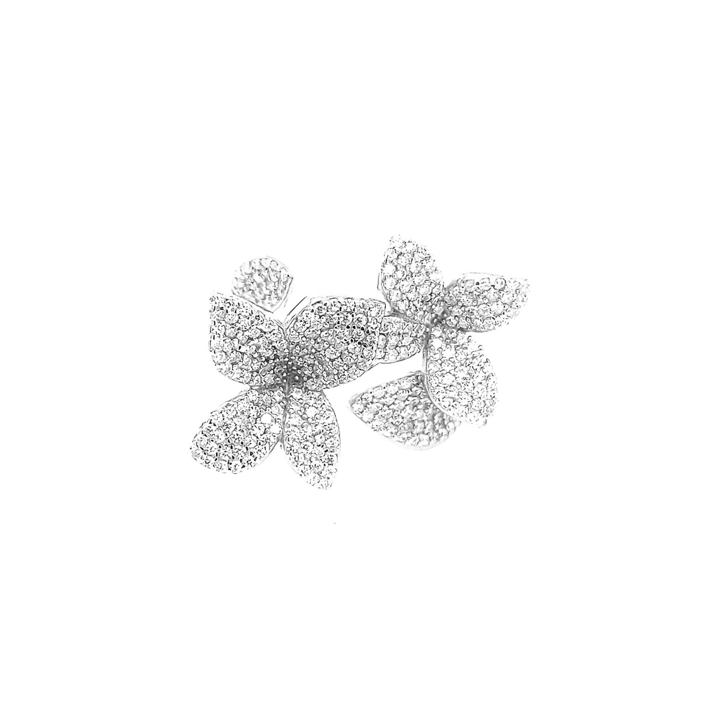 Sterling Silver Flower Ring - HK Jewels