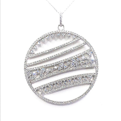 Sterling Silver Circle Pendant - HK Jewels