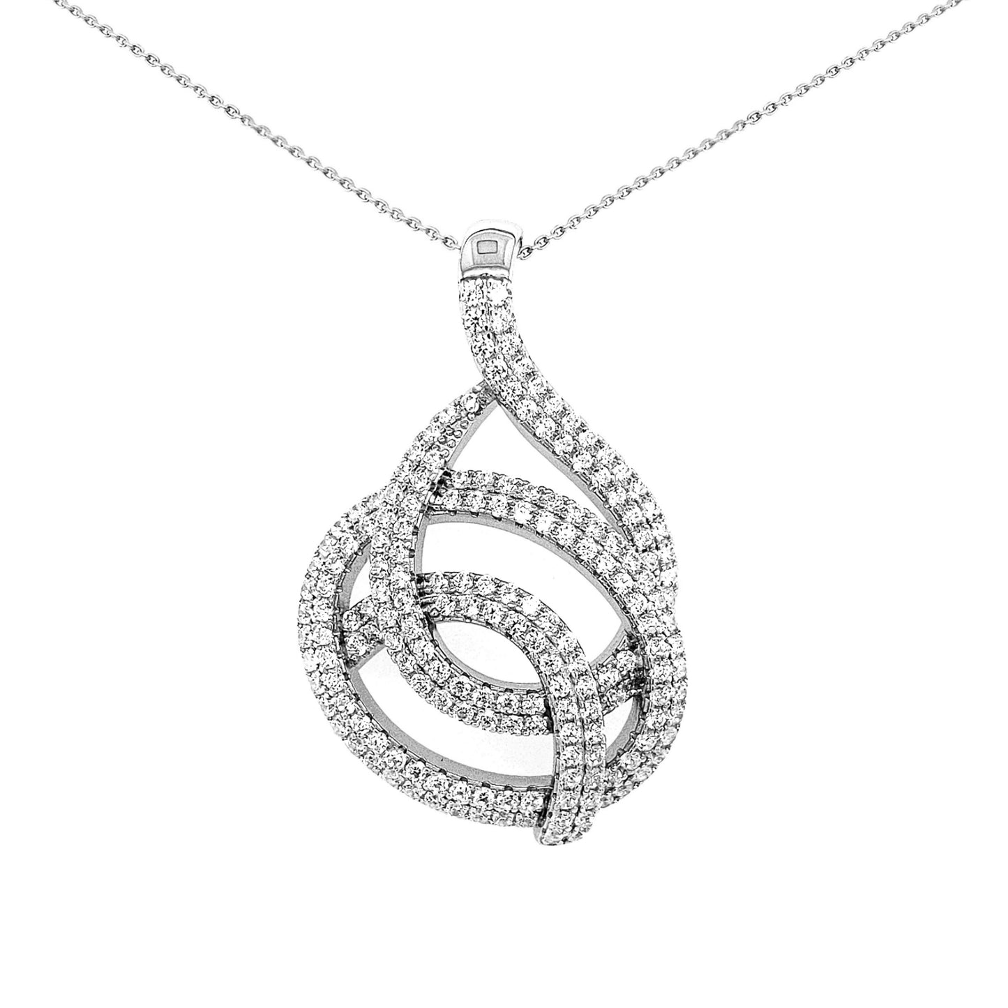 Sterling Silver Swirl Pendant - HK Jewels