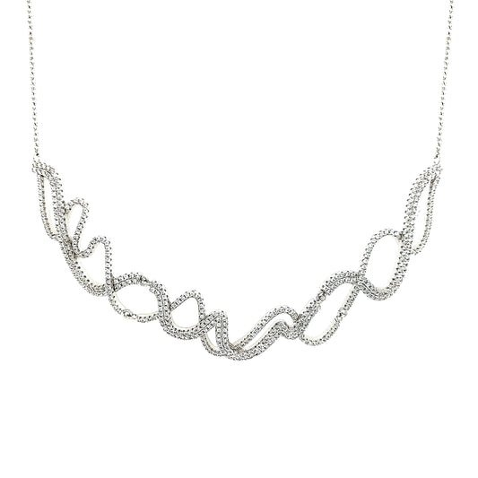 Sterling Silver Micro Pave Necklace - HK Jewels