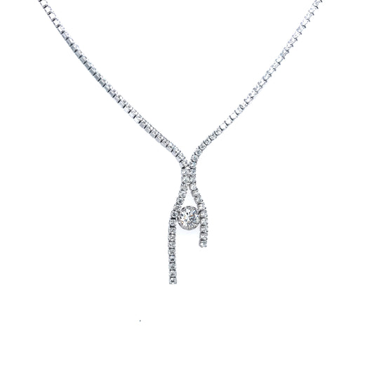 Sterling Silver Tennis Necklace - HK Jewels